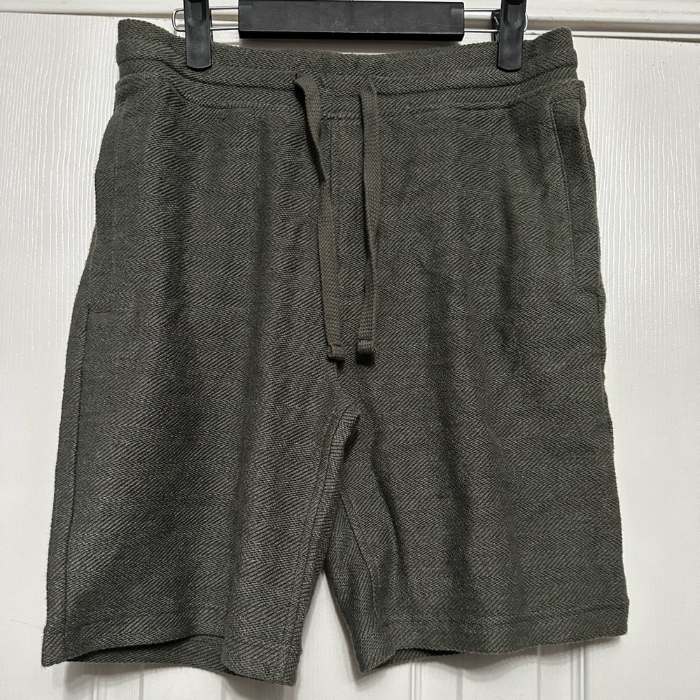 Mens Goodfellow & Co 8.5" Knit Shorts Adjustable Green Relaxed Fit Soft Fleece